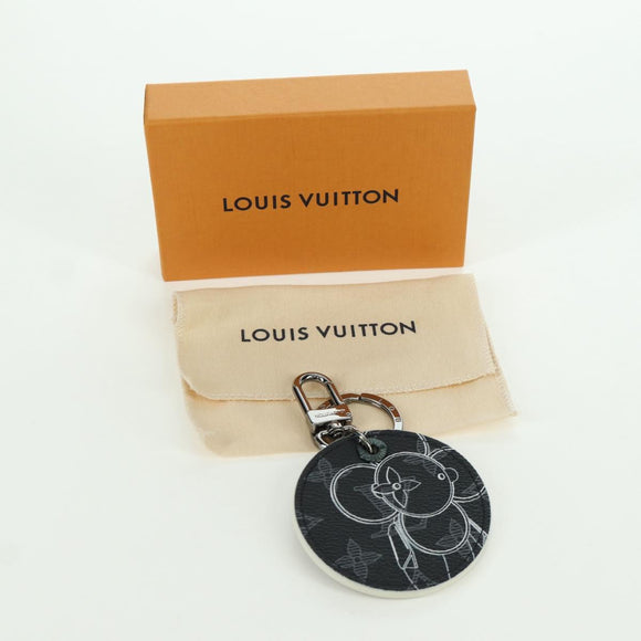 LOUIS VUITTON Monogram Eclipse Porte ClesVivienne Charm MP1993 LV Auth SW2315M