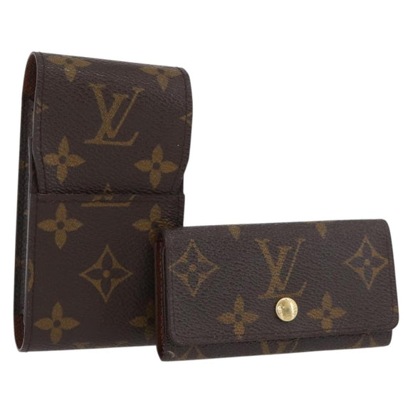 LOUIS VUITTON Monogram Pouch 2 Set LV Auth SW2318
