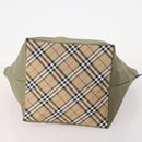 Burberrys Burberry Nova Check Hand Bag Nylon 4 Set Green Gray beige Auth SW2319-12