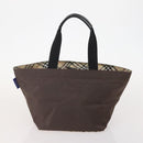 Burberrys Burberry Nova Check Hand Bag Nylon 4 Set Green Gray beige Auth SW2319-15