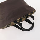 Burberrys Burberry Nova Check Hand Bag Nylon 4 Set Green Gray beige Auth SW2319-17