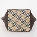 Burberrys Burberry Nova Check Hand Bag Nylon 4 Set Green Gray beige Auth SW2319-18