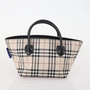 Burberrys Burberry Nova Check Hand Bag Nylon 4 Set Green Gray beige Auth SW2319-21