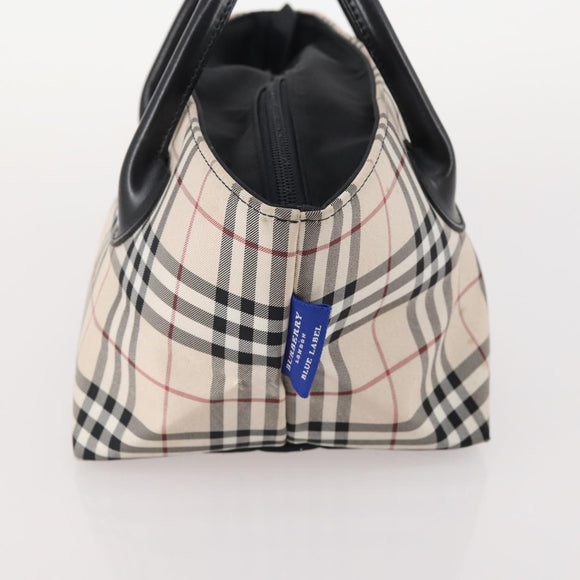 Burberrys Burberry Nova Check Hand Bag Nylon 4 Set Green Gray beige Auth SW2319