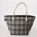 Burberrys Burberry Nova Check Hand Bag Nylon 4 Set Green Gray beige Auth SW2319-3