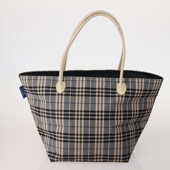 Burberrys Burberry Nova Check Hand Bag Nylon 4 Set Green Gray beige Auth SW2319