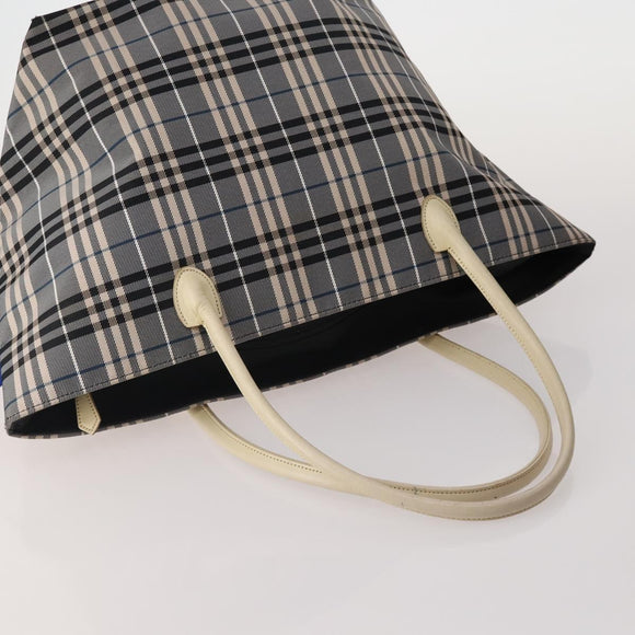 Burberrys Burberry Nova Check Hand Bag Nylon 4 Set Green Gray beige Auth SW2319