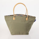 Burberrys Burberry Nova Check Hand Bag Nylon 4 Set Green Gray beige Auth SW2319-8