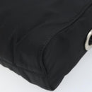 PRADA Umhängetasche mit Kette Nylon Schwarz Gold Auth SW2325A-14