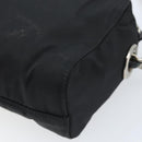 PRADA Chain Shoulder Bag Nylon Black Gold Auth SW2325A-16