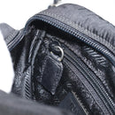 PRADA Umhängetasche mit Kette Nylon Schwarz Gold Auth SW2325A-22