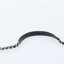 PRADA Umhängetasche mit Kette Nylon Schwarz Gold Auth SW2325A-8