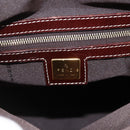 FENDI Zucchino Canvas Hand Bag Beige Gold Auth SW2327A-17