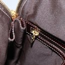 FENDI Zucchino Canvas Hand Bag Beige Gold Auth SW2327A-20