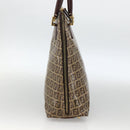 FENDI Zucchino Canvas Hand Bag Beige Gold Auth SW2327A-3