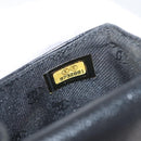 CHANEL Cigarette Case Leather Black Gold CC Auth SW2330A-12