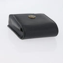 CHANEL Cigarette Case Leather Black Gold CC Auth SW2330A-5