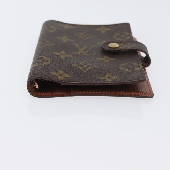 LOUIS VUITTON Monogram Agenda PM Day Planner Cover R20005 LV Auth SW2332