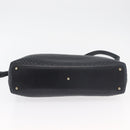 BALLY Quilted Shoulder Bag Leather Navy Gold Auth SW2333A-5