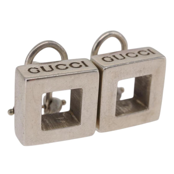 GUCCI Pierce Earring Ag925 Silver Auth SW2338V
