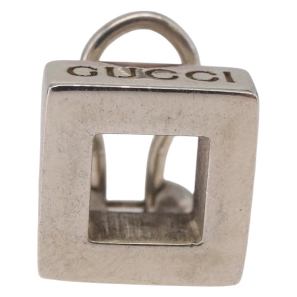 GUCCI Pierce Earring Ag925 Silver Auth SW2338V