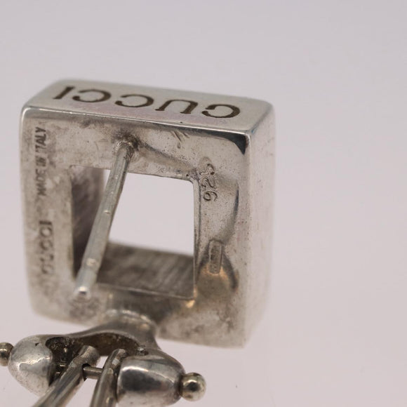 GUCCI Pierce Earring Ag925 Silver Auth SW2338V