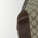 GUCCI GG Supreme Web Sherry Line Hand Bag PVC Beige Gold Red Auth sw234-16