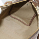 GUCCI GG Supreme Web Sherry Line Hand Bag PVC Beige Gold Red Auth sw234-12