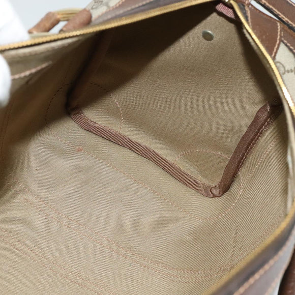 GUCCI GG Supreme Web Sherry Line Hand Bag PVC Beige Gold Red Auth sw234