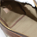 GUCCI GG Supreme Web Sherry Line Hand Bag PVC Beige Gold Red Auth sw234-17