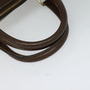 GUCCI GG Supreme Web Sherry Line Hand Bag PVC Beige Gold Red Auth sw234-7