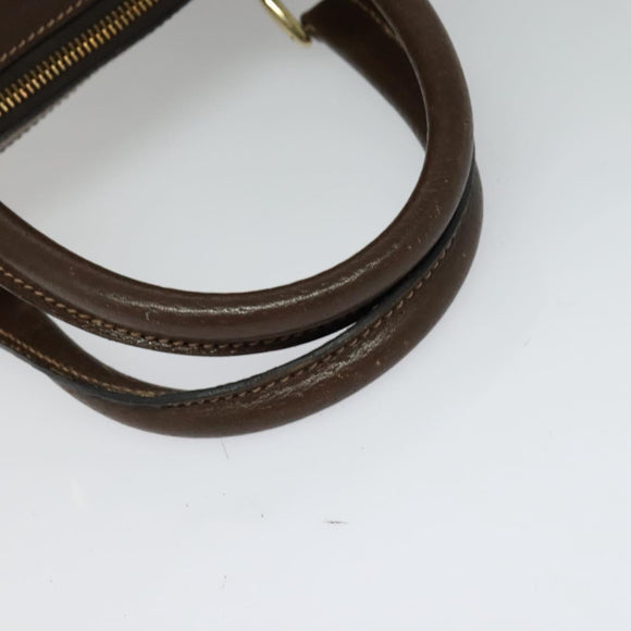 GUCCI GG Supreme Web Sherry Line Hand Bag PVC Beige Gold Red Auth sw234