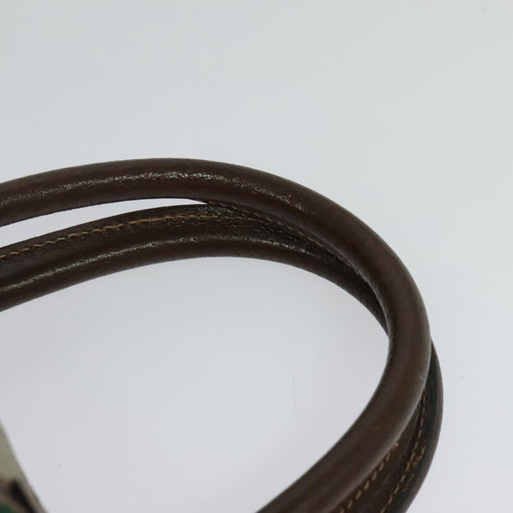 GUCCI GG Supreme Web Sherry Line Hand Bag PVC Beige Gold Red Auth sw234