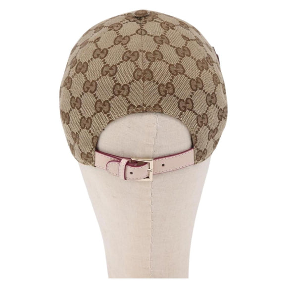 GUCCI GG Canvas Yuko Higuchi Cap Beige 847862 Auth SW2340SAM