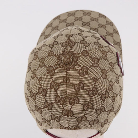 GUCCI GG Canvas Yuko Higuchi Cap Beige 847862 Auth SW2340SAM