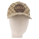 GUCCI GG Canvas Cap Beige 576253 Auth SW2342V-13
