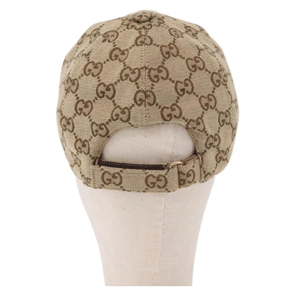 GUCCI GG Canvas Cap Beige 576253 Auth SW2342V