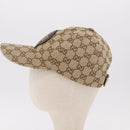 GUCCI GG Canvas Cap Beige 576253 Auth SW2342V-3