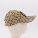 GUCCI GG Canvas Cap Beige 576253 Auth SW2342V-4