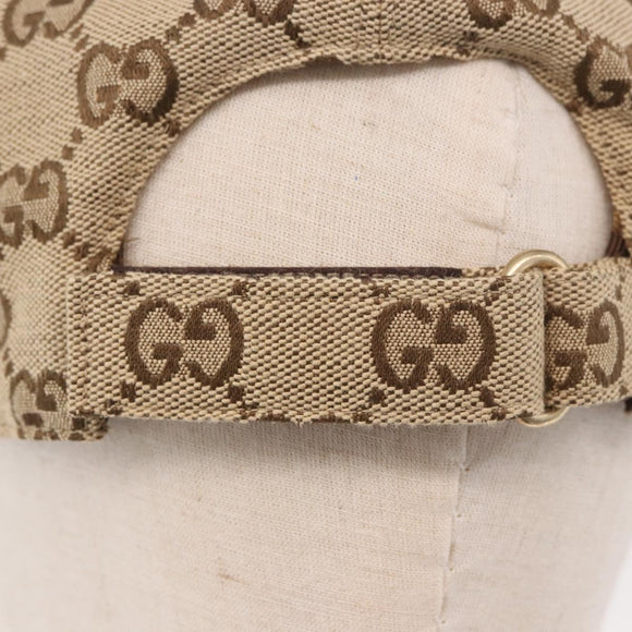 GUCCI GG Canvas Cap Beige 576253 Auth SW2342V