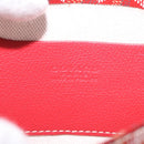 GOYARD Herringbone Shoulder Bag PVC Red Silver Auth SW2347SM-18