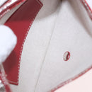 GOYARD Herringbone Shoulder Bag PVC Red Silver Auth SW2347SM-11