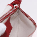 GOYARD Herringbone Shoulder Bag PVC Red Silver Auth SW2347SM-19
