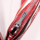 GOYARD Herringbone Shoulder Bag PVC Red Silver Auth SW2347SM-22