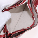 GOYARD Herringbone Shoulder Bag PVC Red Silver Auth SW2347SM-23