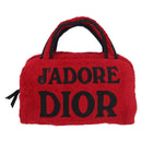 Christian Dior Hand Bag Pile Red Auth SW2351V-13