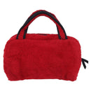 Christian Dior Hand Bag Pile Red Auth SW2351V-2