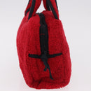 Christian Dior Hand Bag Pile Red Auth SW2351V-4