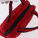 Christian Dior Hand Bag Pile Red Auth SW2351V-6
