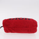 Christian Dior Hand Bag Pile Red Auth SW2351V-5